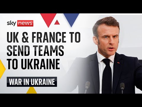 Macron says 'now is not the time' to lift Russian sanctions as he announces 'reassurance force'