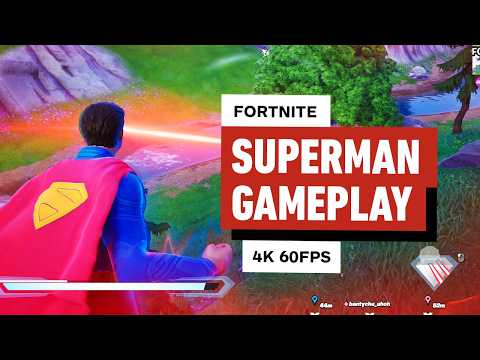 Superman Gameplay in Fornite (4K, 60fps)
