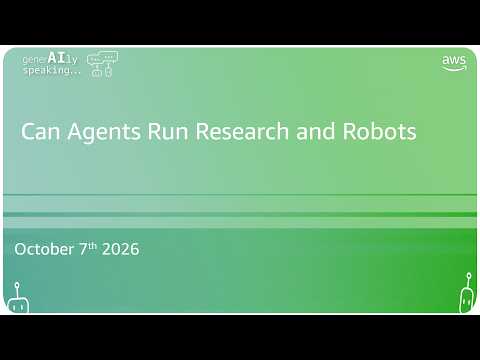 Can agents run research and robots?