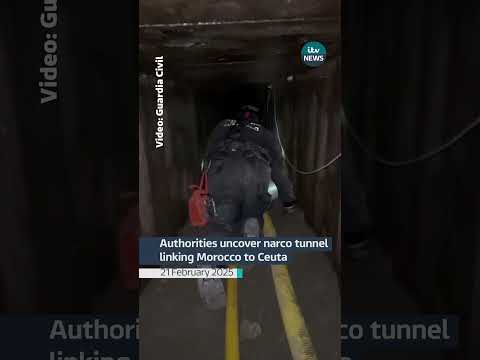 Spain’s Guardia Civil has uncovered a drug-smuggling tunnel linking Ceuta to Morocco #itvnews