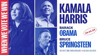 VP Kamala Harris, President Barack Obama, Bruce Springsteen, & More | Rally in Atlanta, Georgia