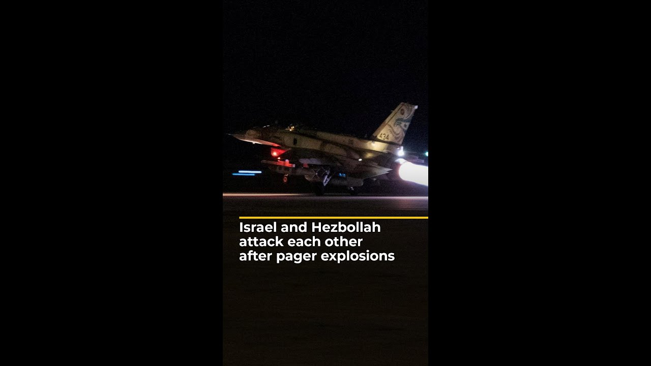 Israel and Hezbollah attack each other after pager explosions | AJ #shorts