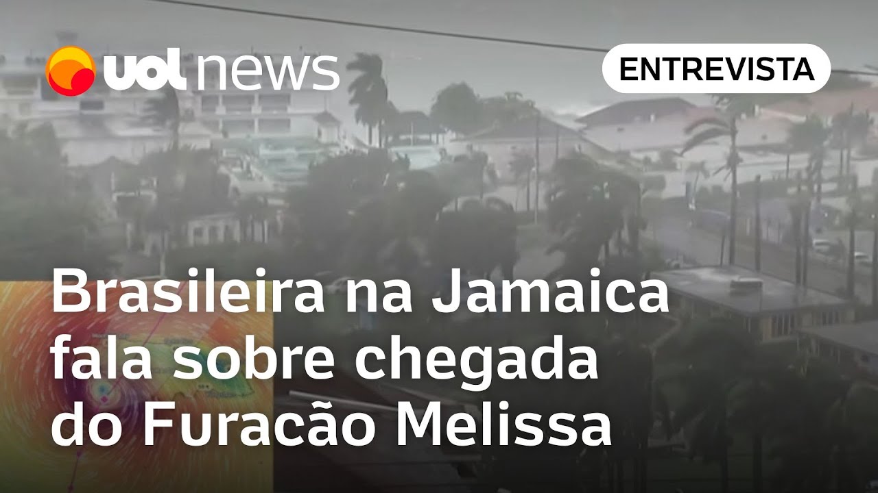 Furacão Melissa atinge Jamaica com categoria máxima brasileira conta como está situação na região  TV Online Furacão Melissa atinge Jamaica com categoria máxima brasileira conta como está situação na região