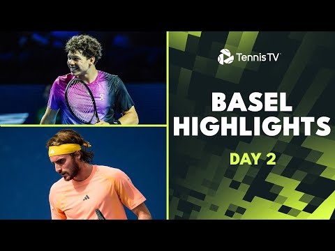 Tsitsipas Battles Cerundolo; Shelton, Shapovalov & Rune Feature 💪 | Basel 2024 Highlights Day 2