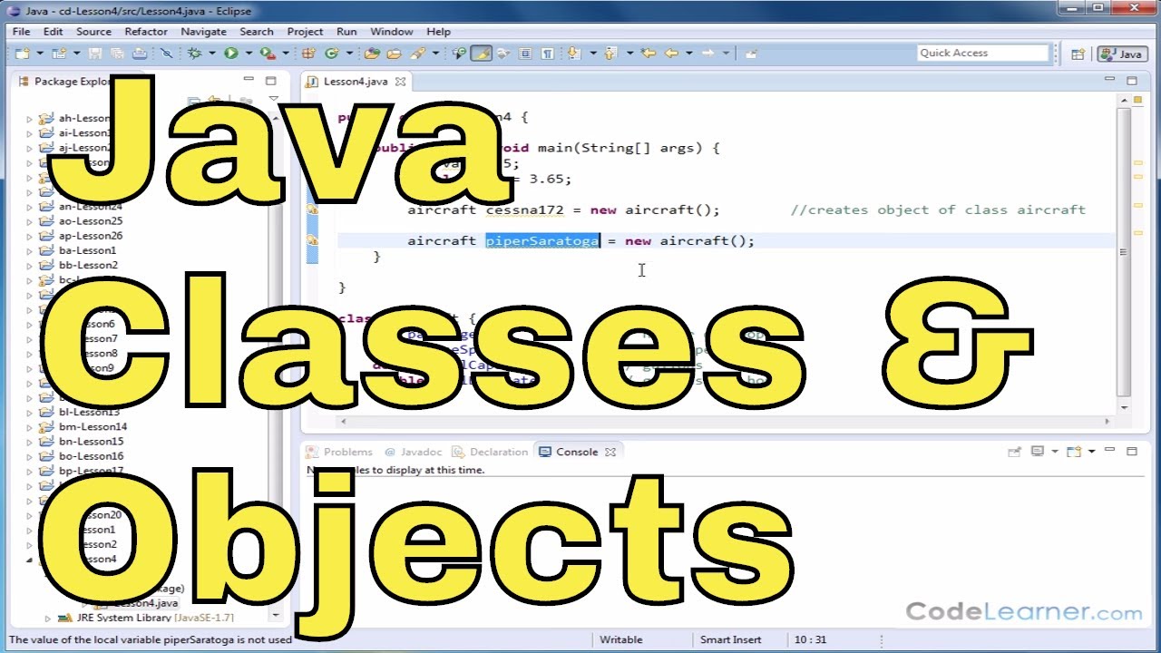 defining-a-class-and-creating-objects-in-java-youtube