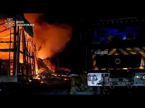 Russian drones devastate shopping mall in Zaporizhzhia city