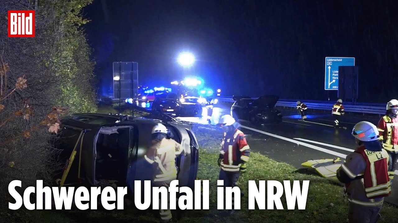 Trümmerfeld auf A45: 13 Personen verletzt!