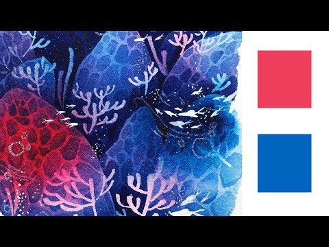 Painting with Only Two Colors! ツ ( Underwater Scene Speedpaint)