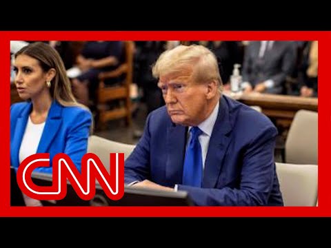 An upset Trump speaks to reporters after storming out of court