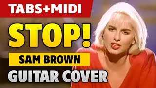 Sam Brown - Stop! [Striptease music] (Fingerstyle Acoustic Guitar Tabs and Midi)