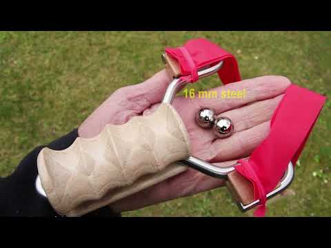 Ergonomic wood grip for homemade metal rod slingshots - a tutorial