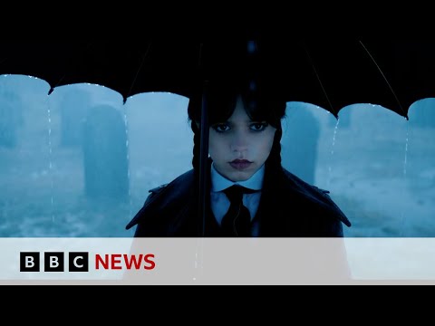 Wednesday fame was overwhelming, says Jenna Ortega | BBC News