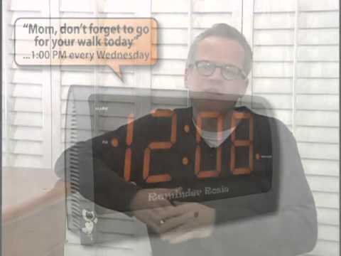 How can we incorporate technology to our seniors with simple reminders of taking their medications, appointments, eating, and exercising.
I found this video on this clock radio that allows you to record your voice to your family member on reminders.
