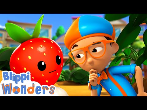 Blippi Wonders | Learn Fruit and Vegetables + More! | Blippi Animated Series | Cartoons For Kids