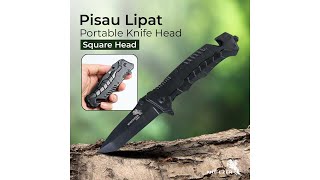 Pratinjau video produk KNIFEZER Pisau Lipat CS GO Collector Portable Knife Head Square Head - K390