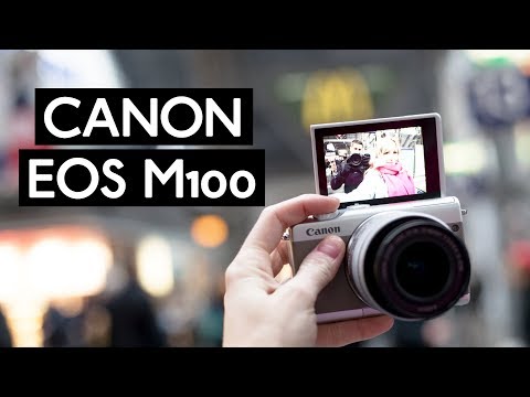 video Canon EOS M100 Systemkamera (24,2MP, 7,5 cm (3 Zoll) Display, WLAN, NFC, Bluethooth, Full HD) Kit mit EF-M 15-45 mm f/3.5-6.3 IS STM schwarz