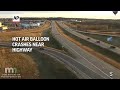 Moment hot air balloon crashes along Minnesota highway  - 00:41 min - News - Video