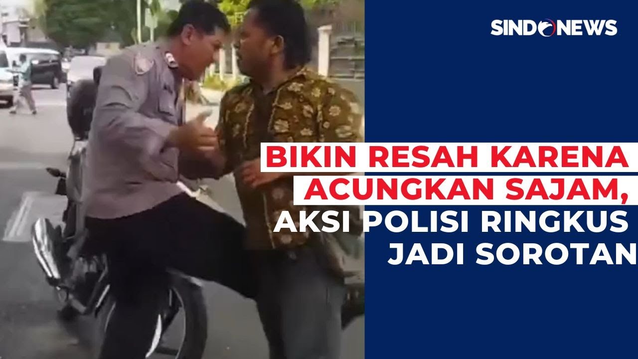 Bikin Resah karena Acungkan Sajam, Aksi Polisi Ringkus dengan Tenang jadi Sorotan