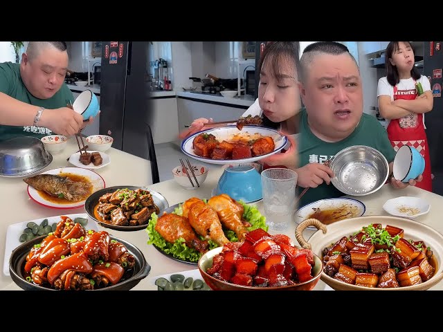 自私老公居然搶走我唯一的紅燒肉，我也吃光他的，讓他只能餓肚子【胖嫂美食】