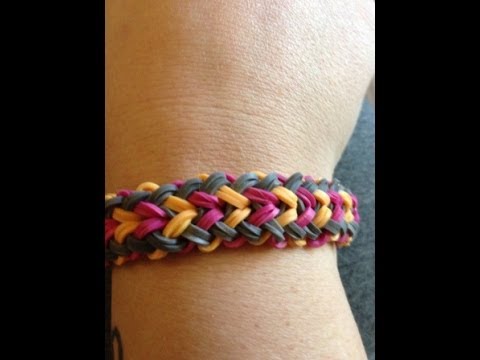 How to Make a Rainbow Loom Small Basket Weave Bracelet - YouTube