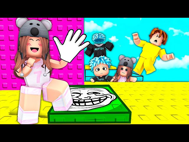 TROLLING my FAMILY in Roblox SLAP TOWER..