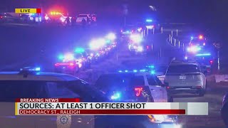 Massive police presence after Raleigh officer is shot