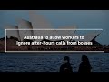 Australia to allow workers to ignore bosses after-hours calls | REUTERS  - 01:09 min - News - Video