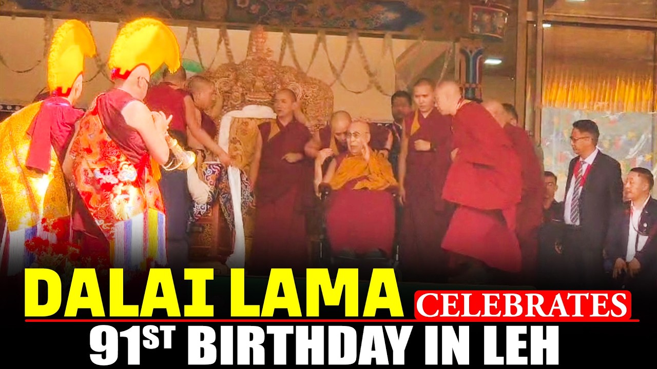 WATCH: Dalai Lama Celebrates 91st Birthday in Leh, Thousands Gather for Event | India |China | Tibet