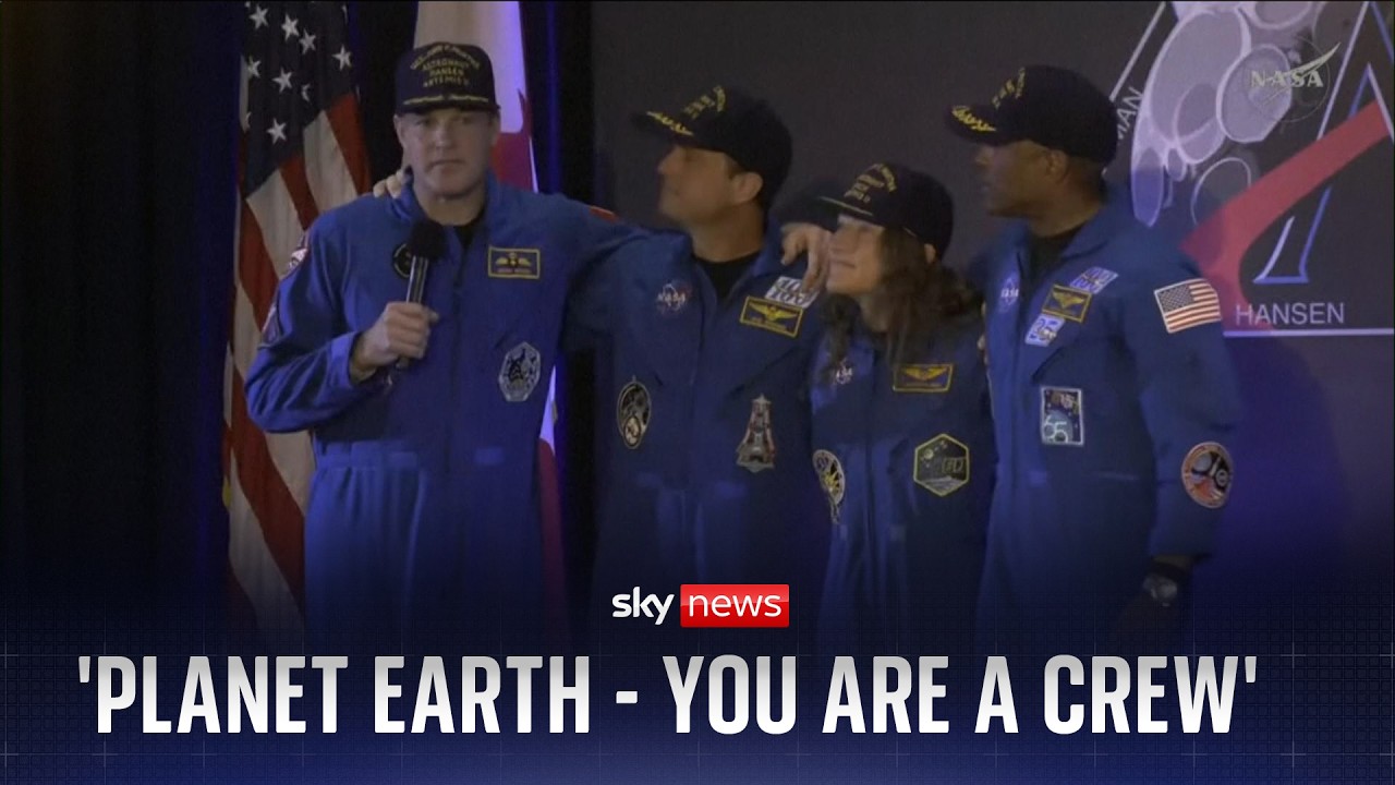 'Planet Earth - you are a crew' - Artemis II astronauts on their mission around the moon