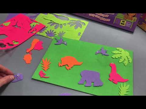 fuzzy felt dinosaurs