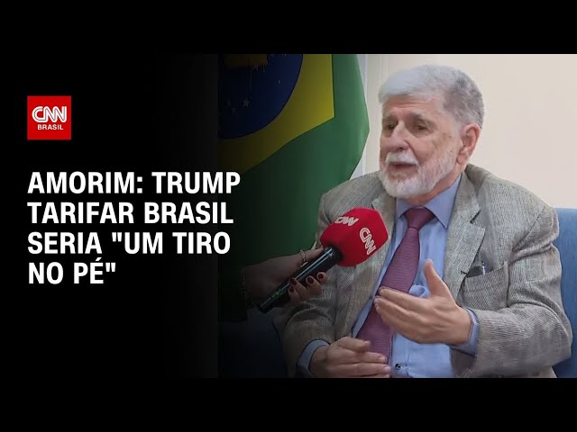 EUA tarifarem Brasil seria "tiro no pé", diz Amorim à CNN | CNN ARENA
