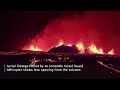 Aerial footage shows Iceland volcano spewing lava  - 01:07 min - News - Video
