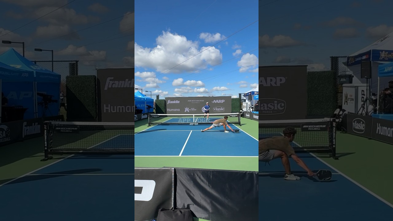 Talk about a REACH🙆‍♂️! #pickleball #shorts