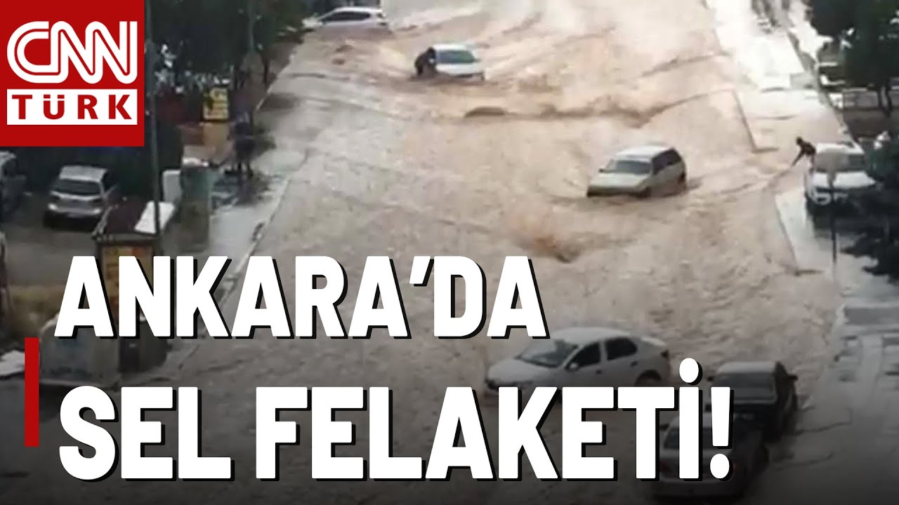 SON DAKİKA 🚨 Ankara'da Sel Arabaları Sürükledi! İşte Ankara'da Son Durum...