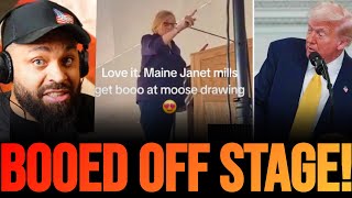 WOKE Maine Governor BOOED OFF STAGE and Humiliated in Public Event!