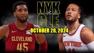 Cleveland Cavaliers vs New York Knicks Full Game Highlights - October 28, 2024 | 2024-25 NBA Season