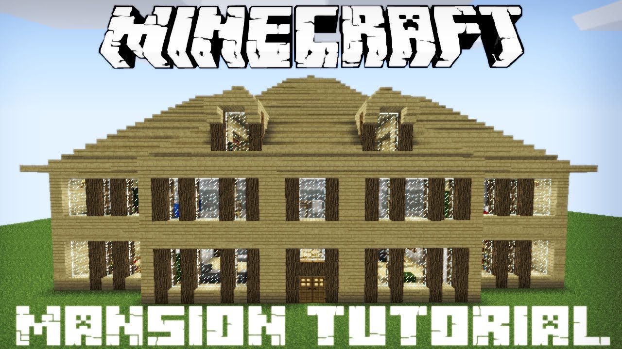 Minecraft Wooden Mansion Tutorial Part 1 - YouTube