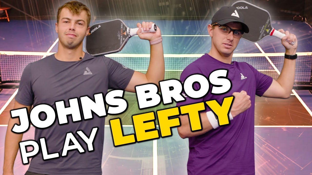 Johns Brothers Play LEFTY! Pickleball Pros Vs 5.0s