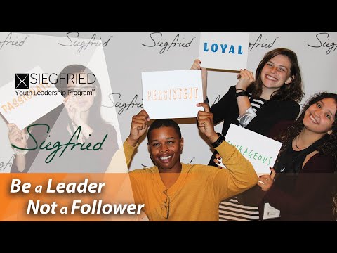 At Siegfried Youth Leadership Program event, students find inspiration and begin to develop the leadership qualities they need for a successful future. At Siegfried Youth Leadership Program event, students find inspiration and begin to develop the leadership qualities they need for a successful future.