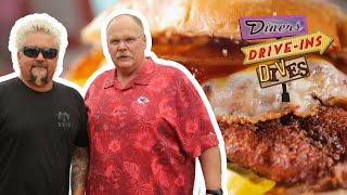 Guy Eats at Pigwich in KC with Chiefs Coach Andy Reid | Diners, Drive-Ins and Dives | Food Network