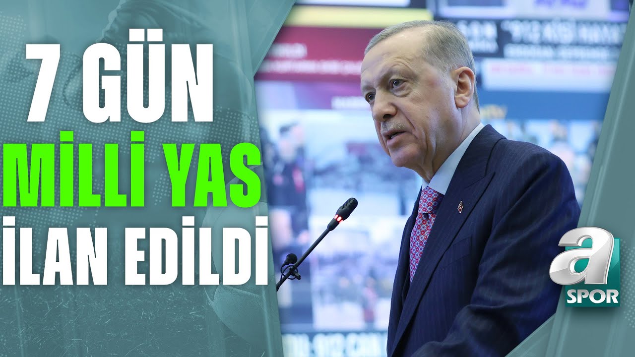 Başkan Erdoğan Duyurdu! Deprem Nedeniyle 7 Gün Milli Yas İlan Edildi! / 06.02.2023