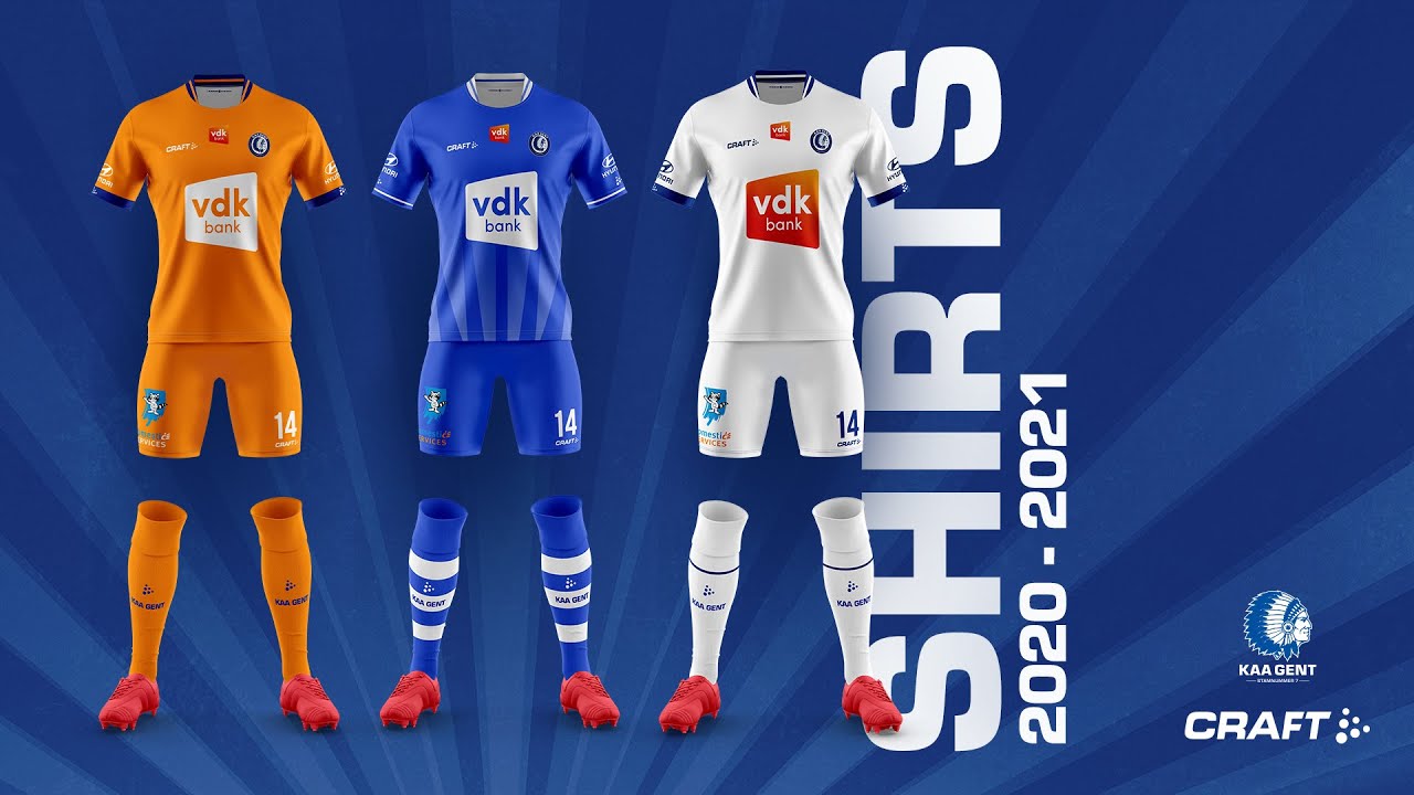 KAA Gent nieuwe shirts 2020-2021