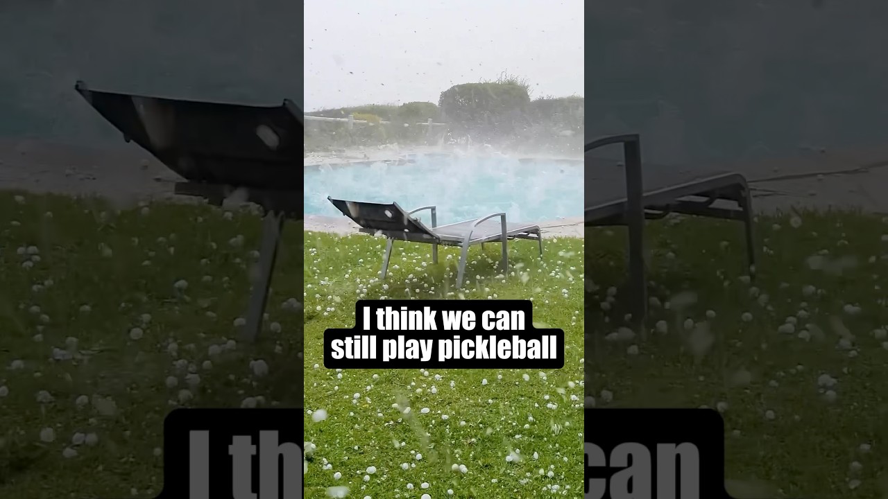 I think we can still play pickleball ⛈️
