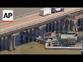 Barge hits bridge in Galveston, Texas, causing oil spill