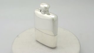 1930s Flask | Sterling Silver Hip Flasks for Sale | AC Silver