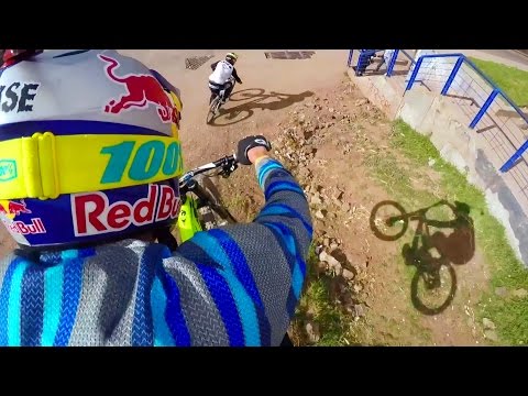 Urban Mountain Biking POV in the Streets of Peru