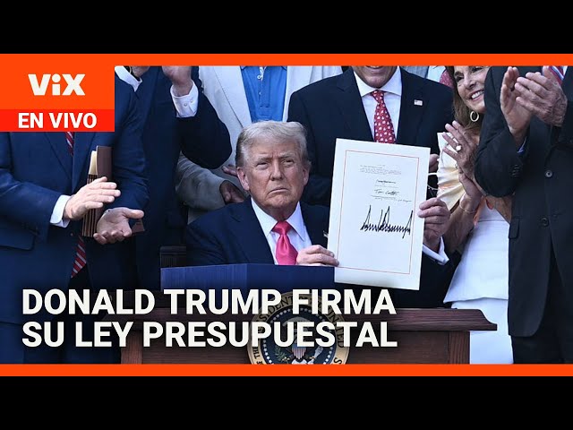 Trump firma su ley fiscal en medio de las celebraciones del 4 de julio | Noticias Univision 24/7