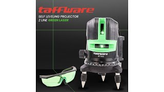 Pratinjau video produk Taffware Self Leveling Projector Green Laser 2 Line - SPY003