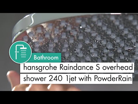 Hansgrohe Raindance S 240 1Jet P Overhead Shower with 100mm Ceiling Shower Arm - PowderRain