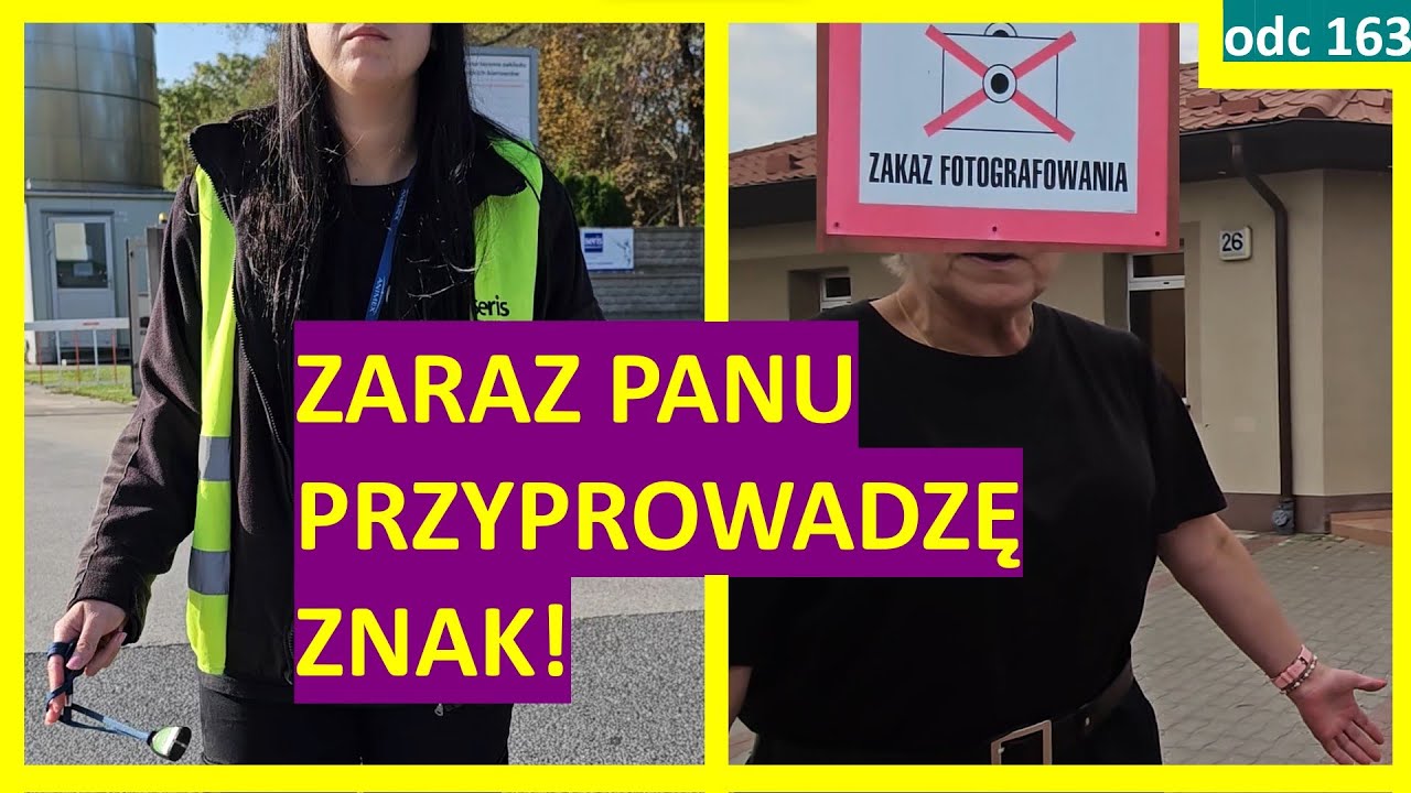 Ochrona kazała mi zobaczyć znak zakazu, którego nie ma! Pani z Serisu zasłania ciałem kamerę. #163